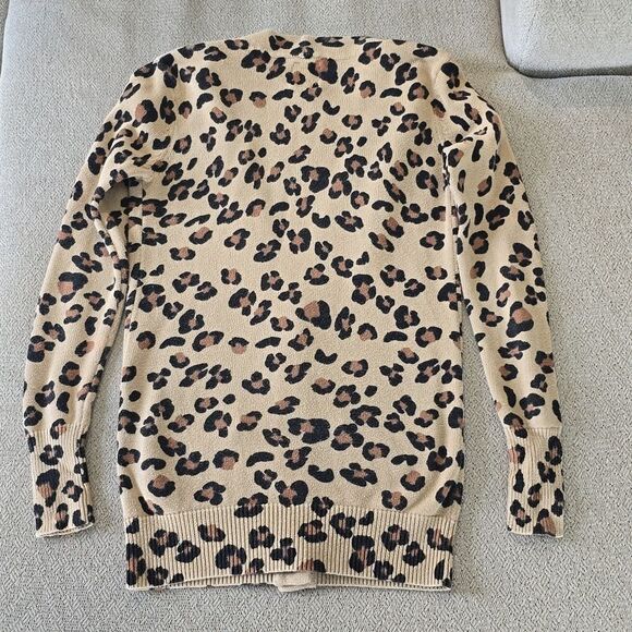 Victoria's Secret Pink Brown Tan Cheetah Print Cardigan - Size Medium - Picture 2 of 15